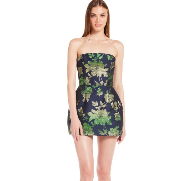 Katie May Dresses & Skirts - NWT | Katie May Valerie Dress in Emerald Garden Strapless Mini XS